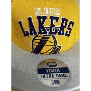 NBA Los Angeles Lakers Youth Hat Yellow  Cap Ultra Game Snapback Basketball New